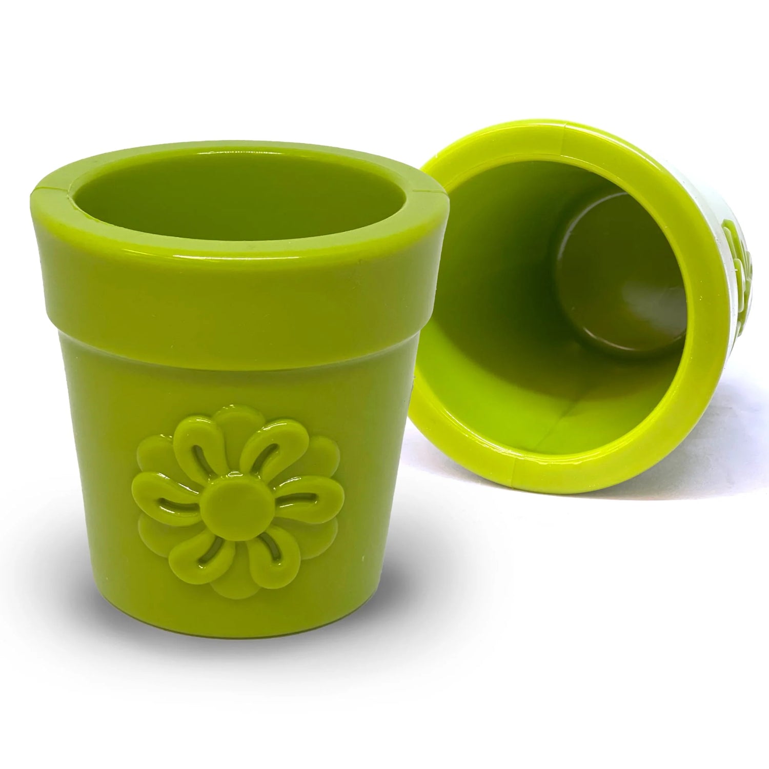 Grand pot de fleurs Sodapup vert