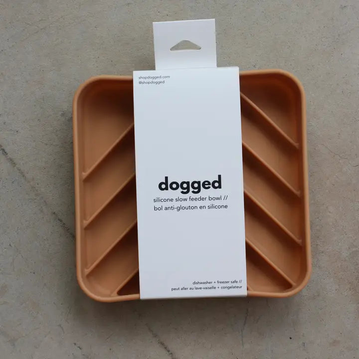 Dogged Nutmeg slow feeder bowl Chevron