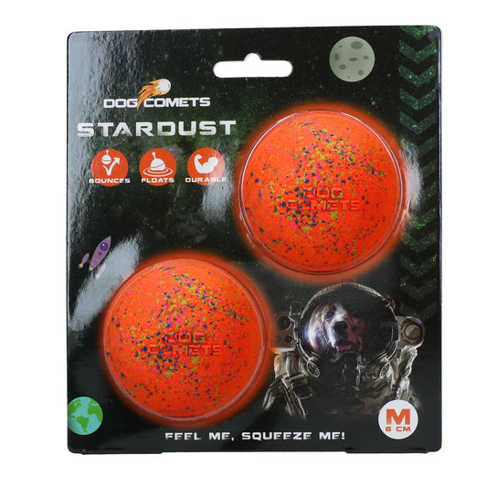 Dog Comets Stardust Orange Medium (2-pack)