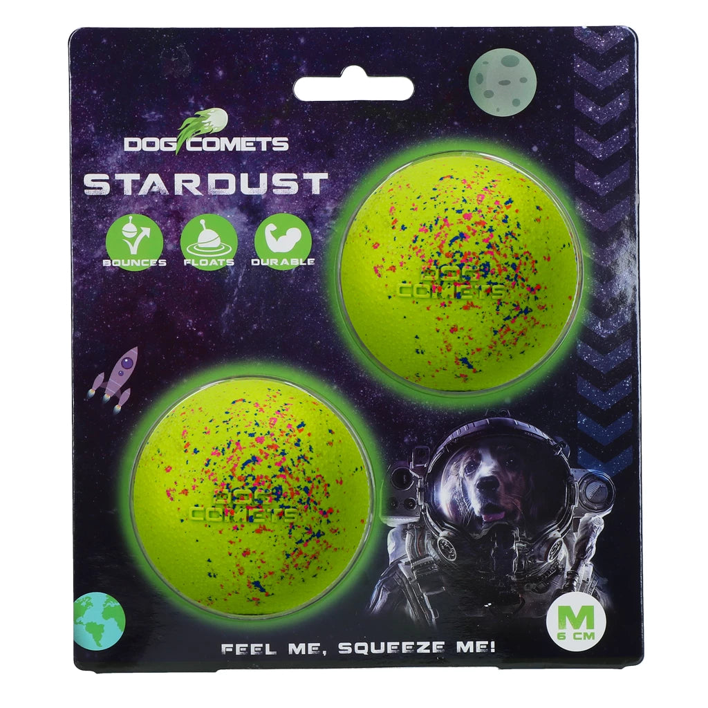 Dog Comets Stardust Green Medium (2-pack)