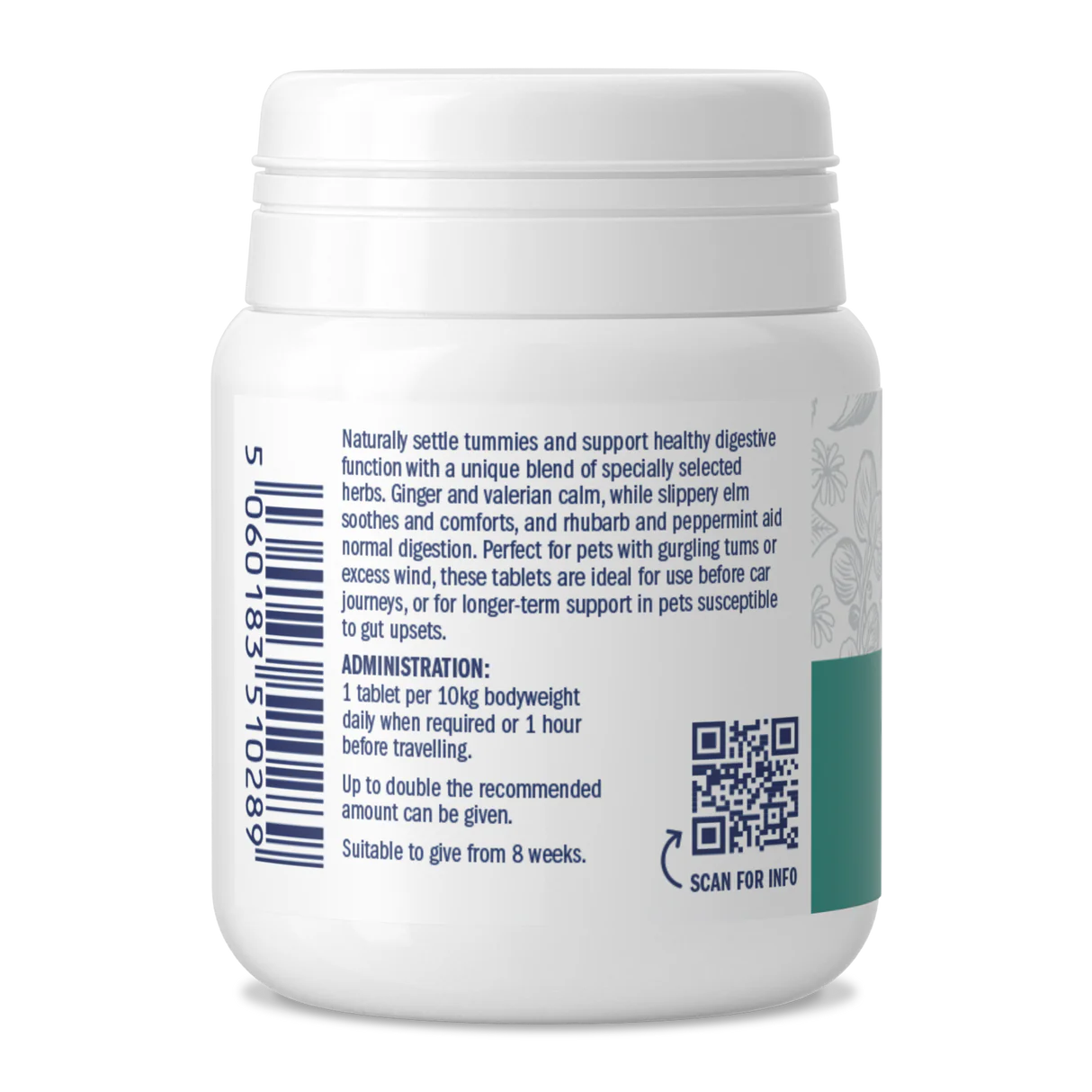 Dorwest Digestive tablets - bevordering van de spijsvertering & tegen wagenziekte - 100 stuks