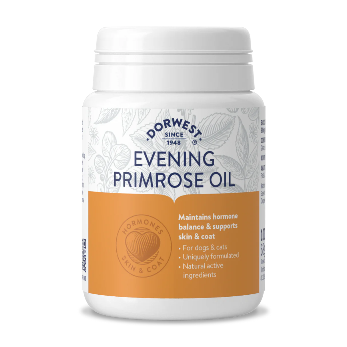 Dorwest Evening primrose/Theunisbloemolie - Glanzende vacht & hormonale balans - 100 stuks