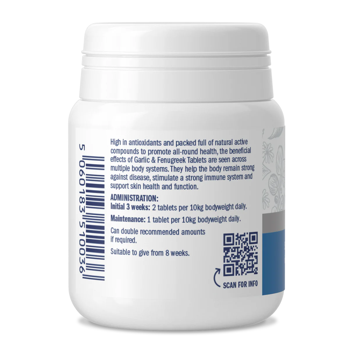 Dorwest Garlic & Fenugreek - ondersteuning weerstand & bewegingsapparaat - 100 tabletten