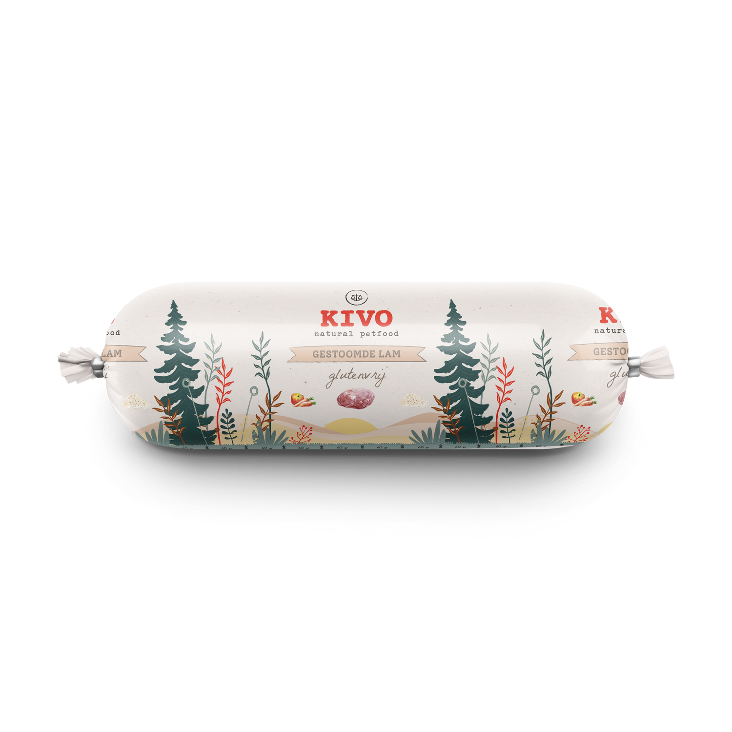Kivo gestoomde worst Lam (600gr)