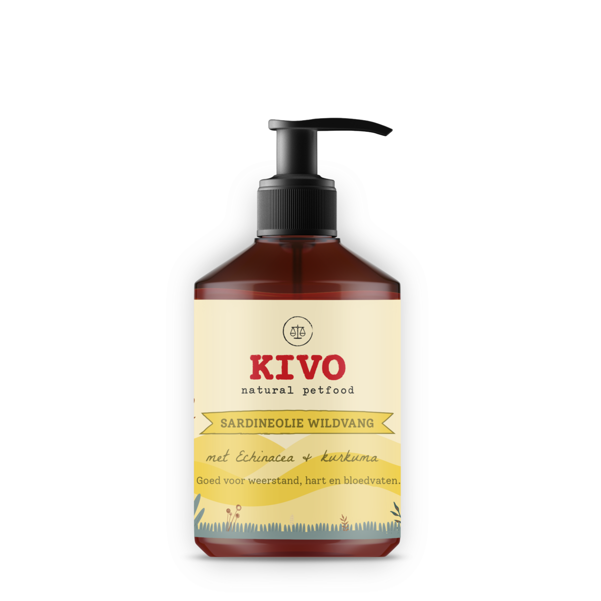 Kivo Sardineolie Echinacea & Kurkuma (500ml)