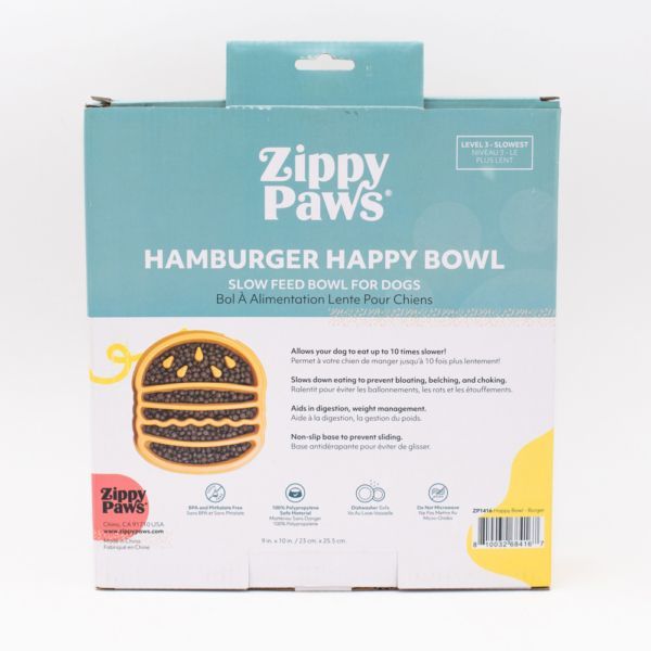 Zippypaws HappyBowl Hamburger - alimentation lente