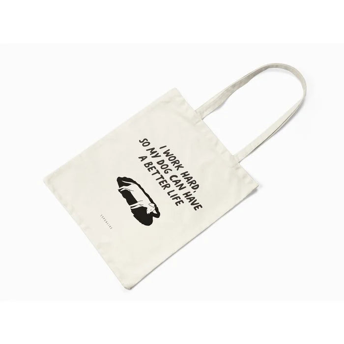 Typealive tote bag 'I work hard'