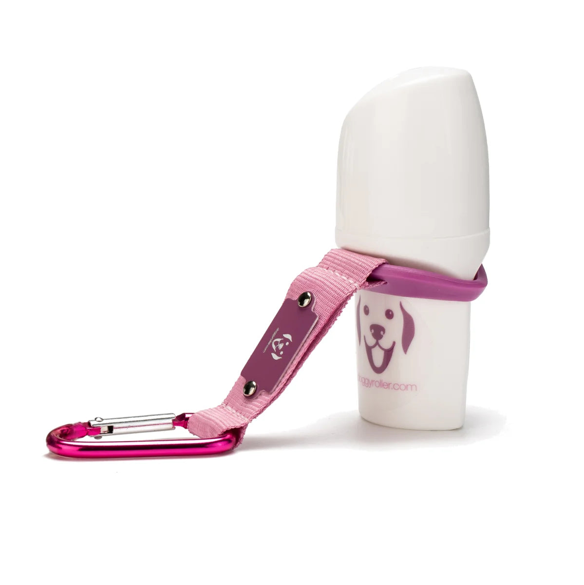 Doggy roller with carabiner pink